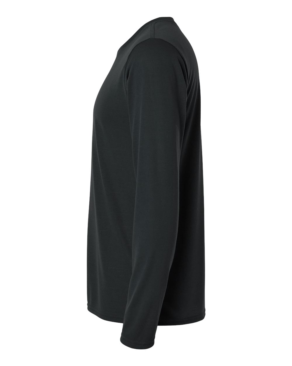 Left View of Black Performance® Long Sleeve T-Shirt - 42400