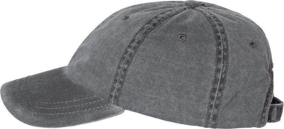 Left View of Black Pigment-Dyed Cap - SP500