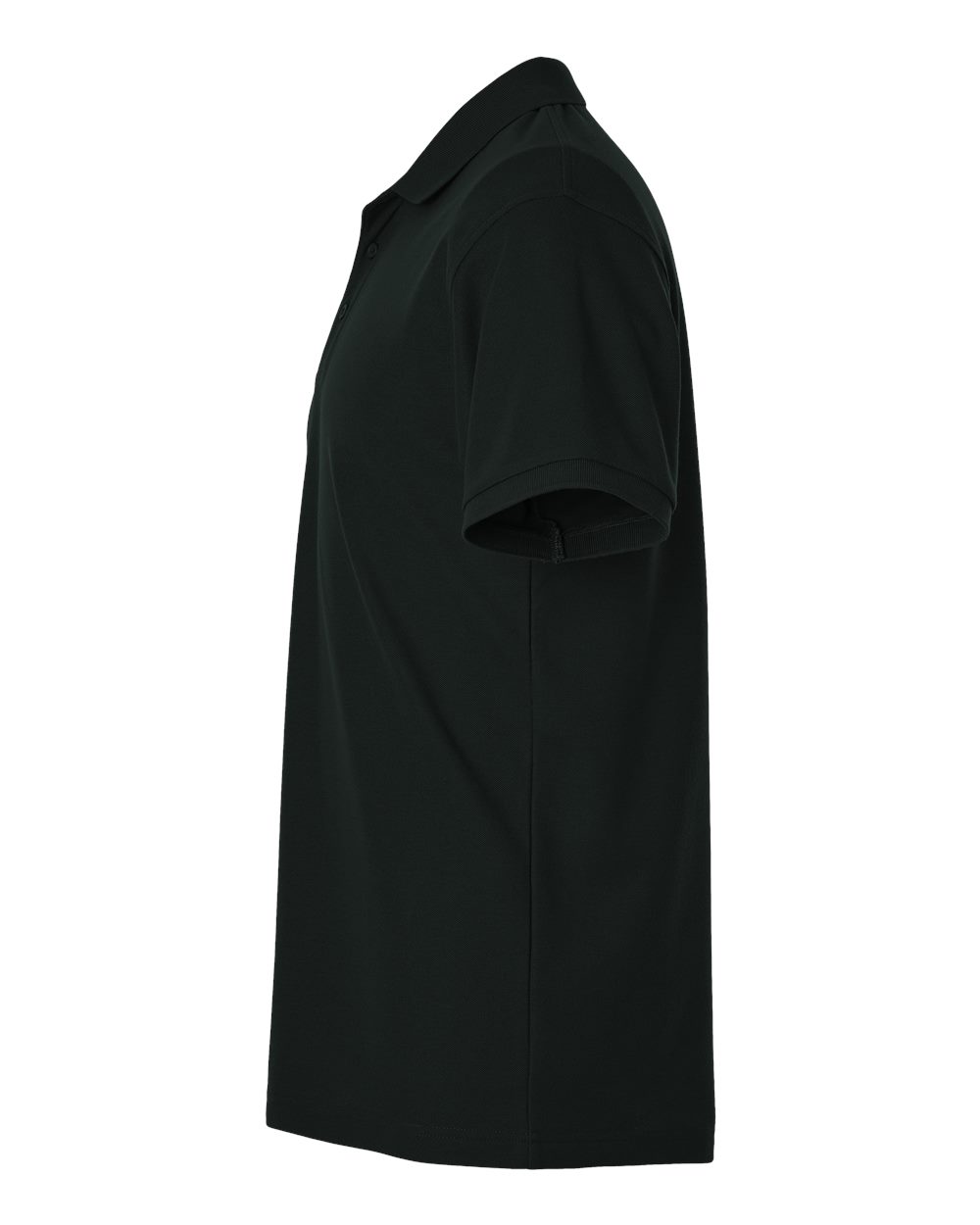 Left View of Black Pique Polo - 62800