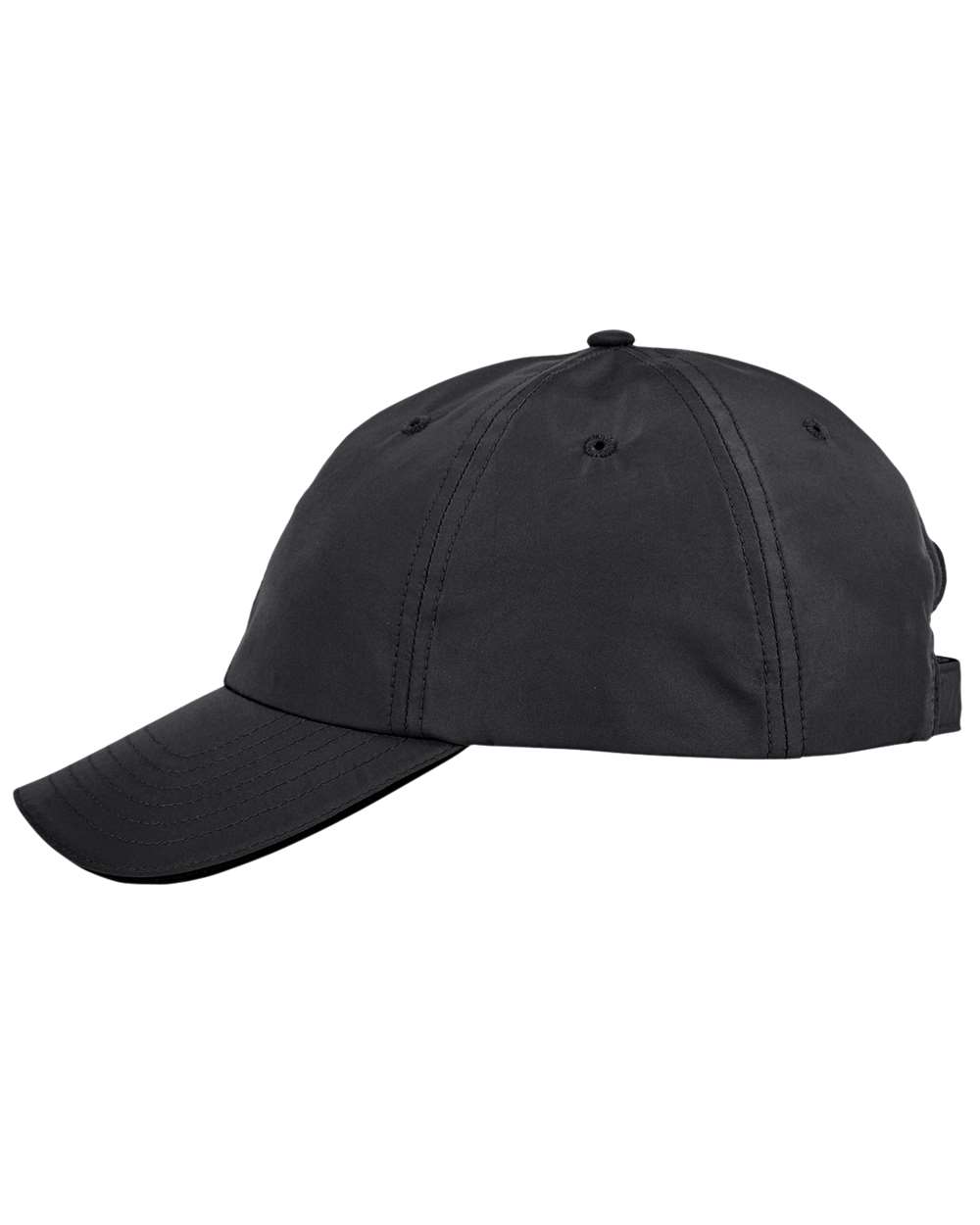 Rear View of Black Pitch Performance Cap - CE001