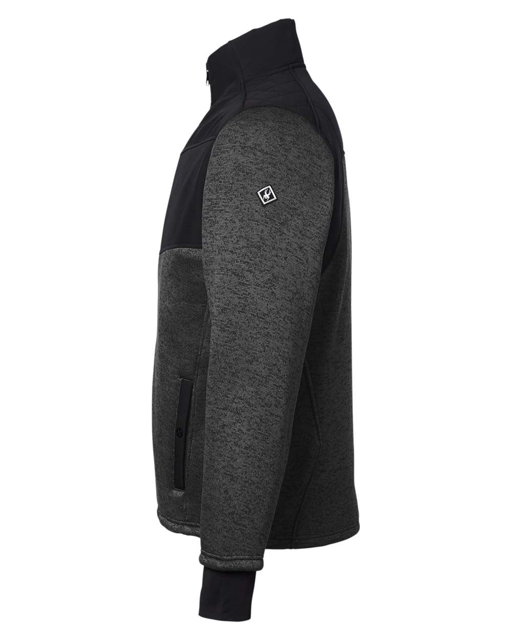Rear View of Black Powder/ Black Passage Sweater Jacket - S17740
