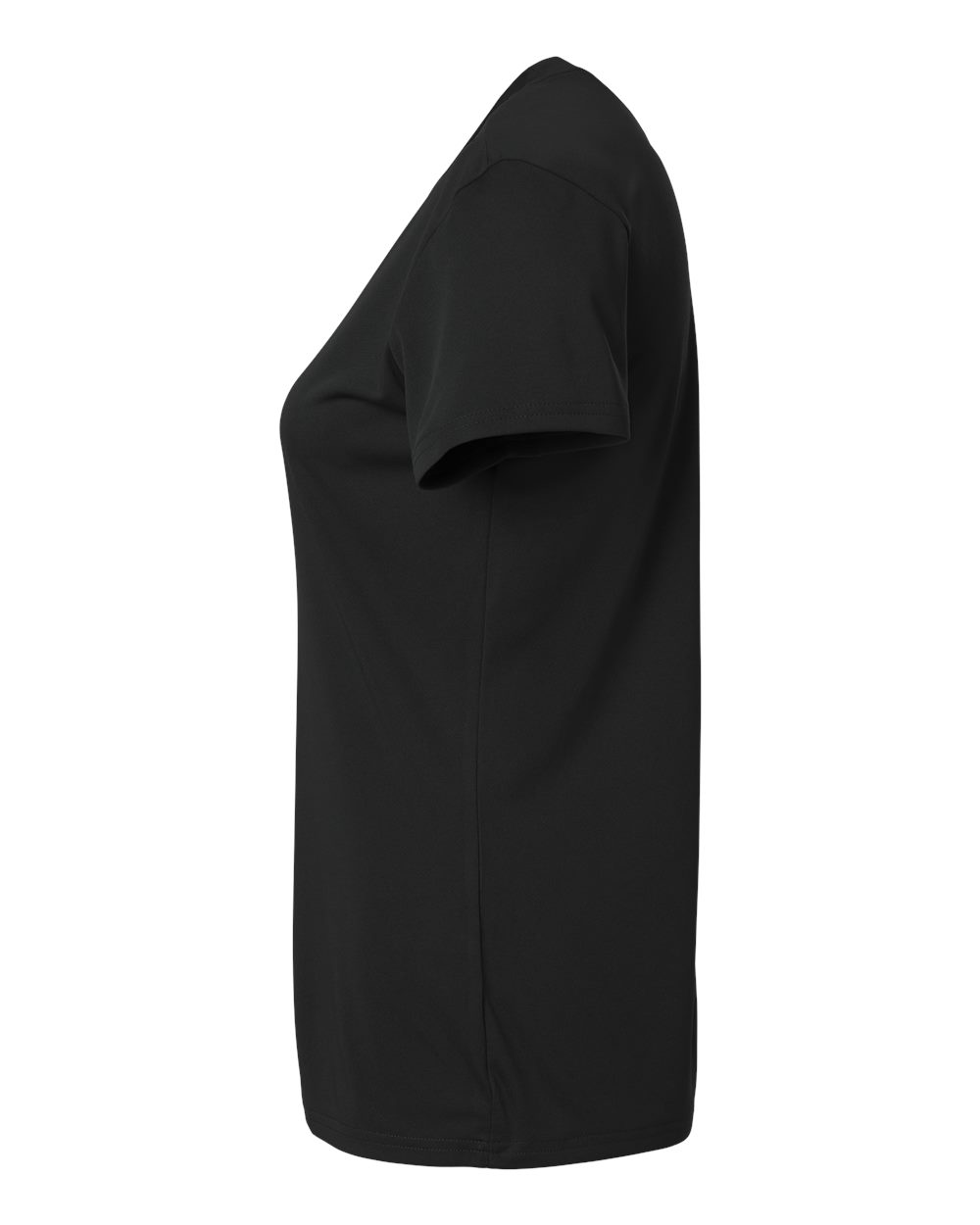 Left View of Black Pro-Lock Women&#39;s Performance T-Shirt - 48000L