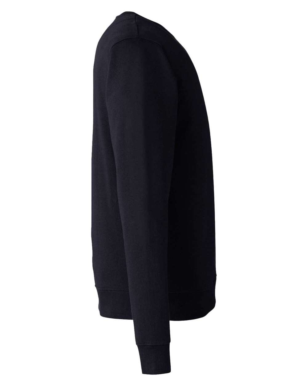 Rear View of Black Reclaimist Crewneck Sweatshirt - EC5305