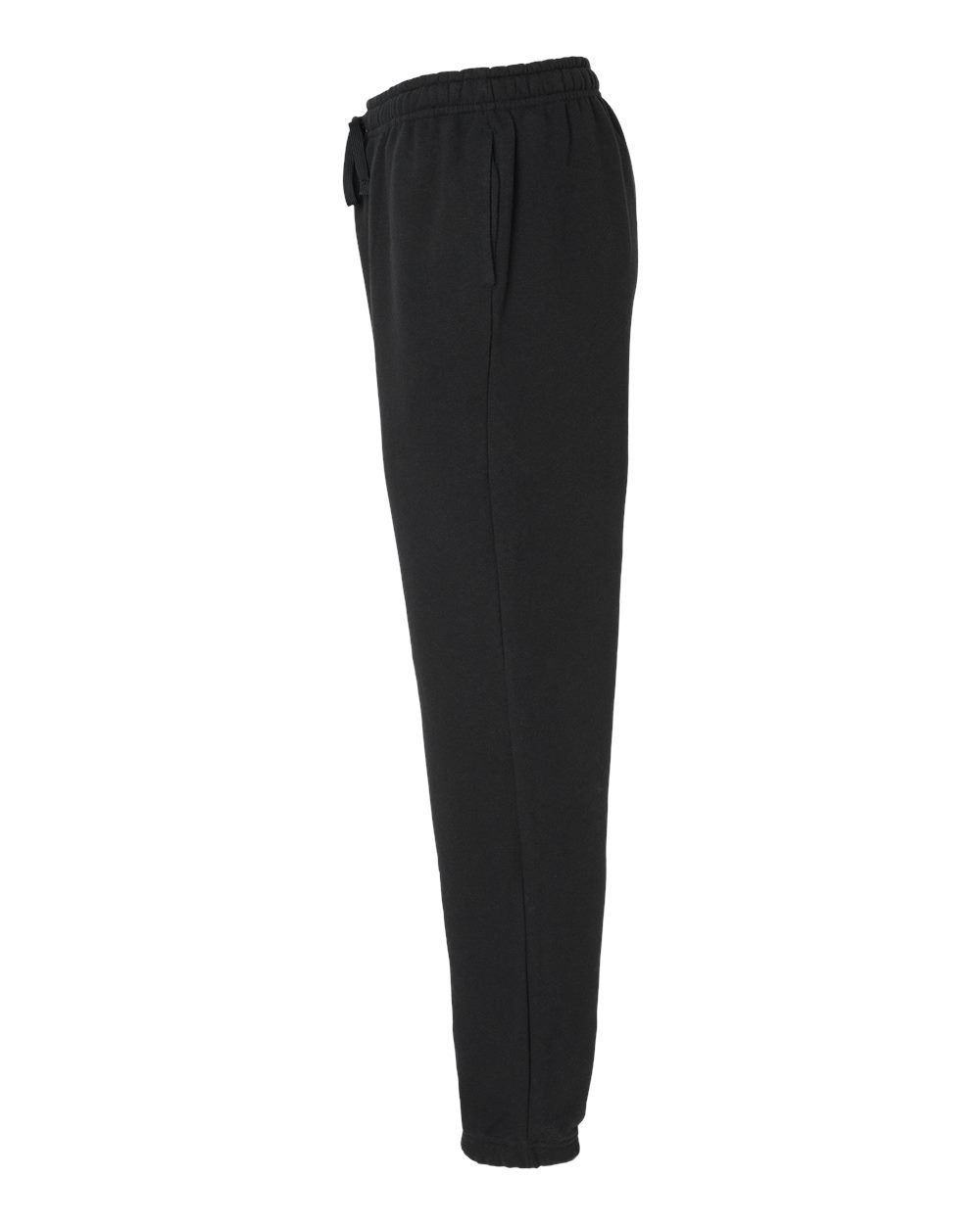 Left View of Black ReFlex Fleece Sweatpants - RF491