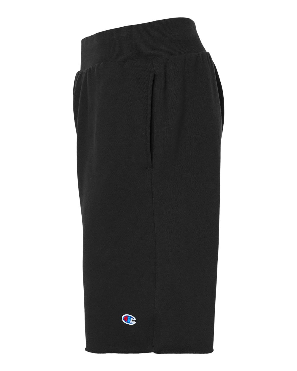 Left View of Black Reverse Weave® Shorts - RW26
