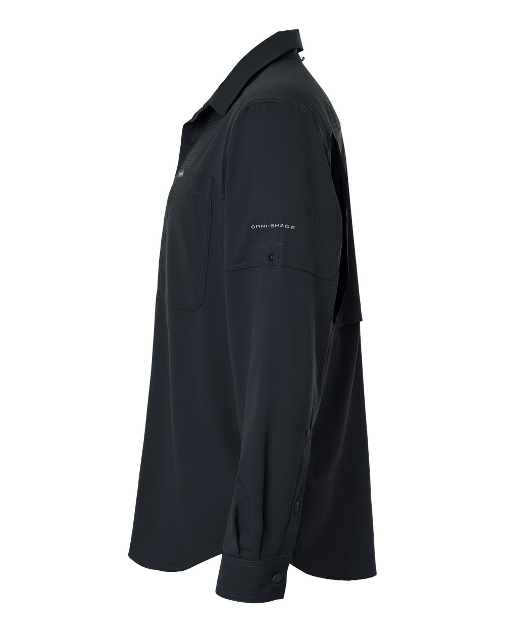 Left View of Black Silver Ridge™ Utility Lite Long Sleeve Shirt - 201293
