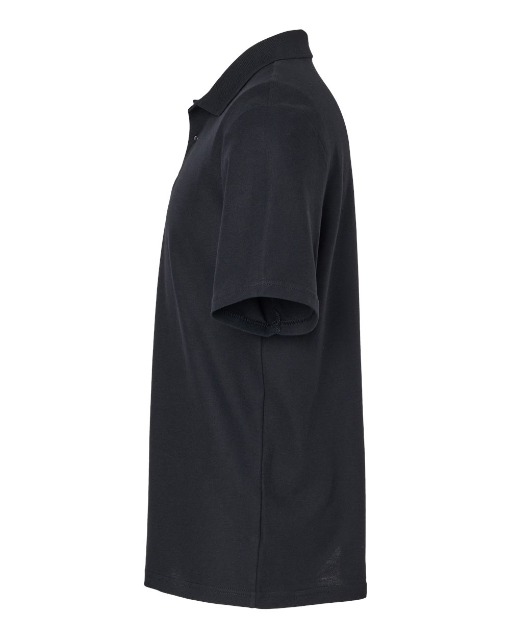 Left View of Black Softstyle® Pique Polo - 64800