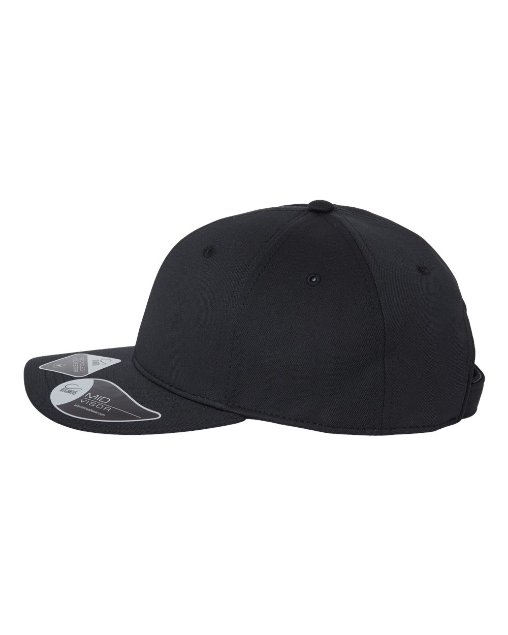 Left View of Black Sustainable Honeycomb Cap - SKYE