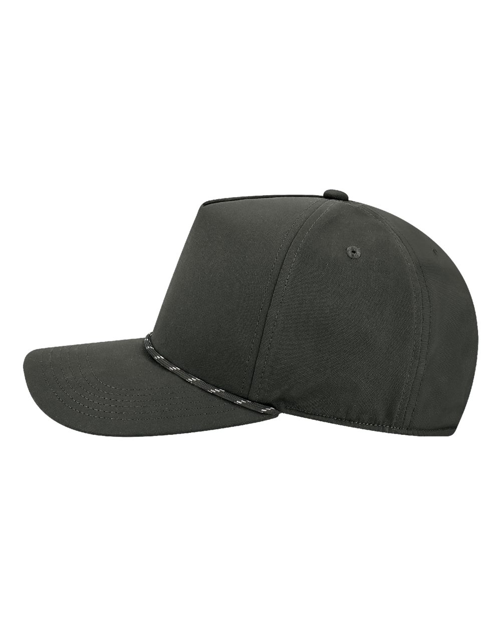 Left View of Black The Caddy Adjustable Cap - CADDY plain