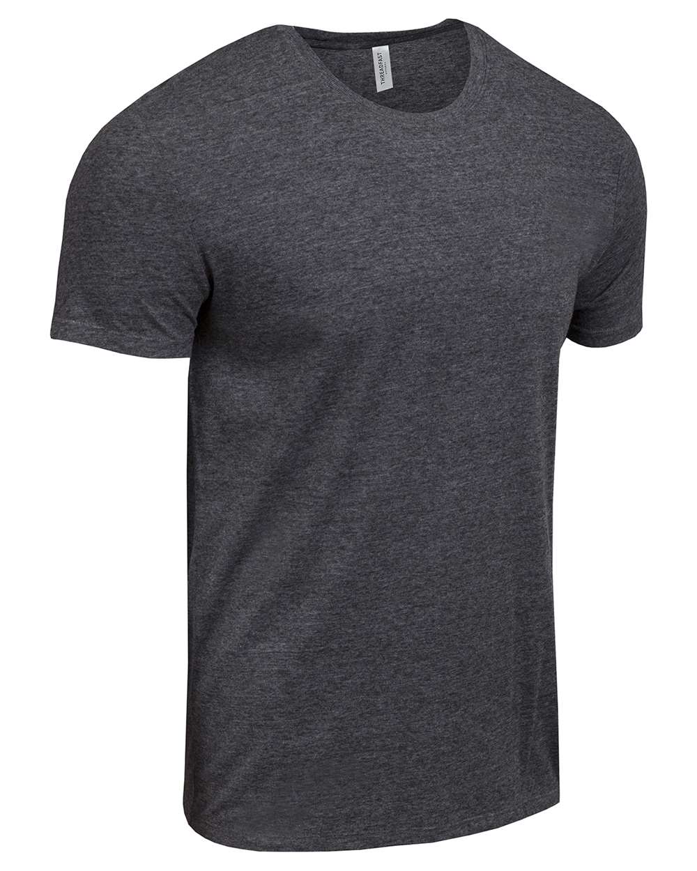 Rear View of Black Triblend Triblend Short-Sleeve T-Shirt - 102A