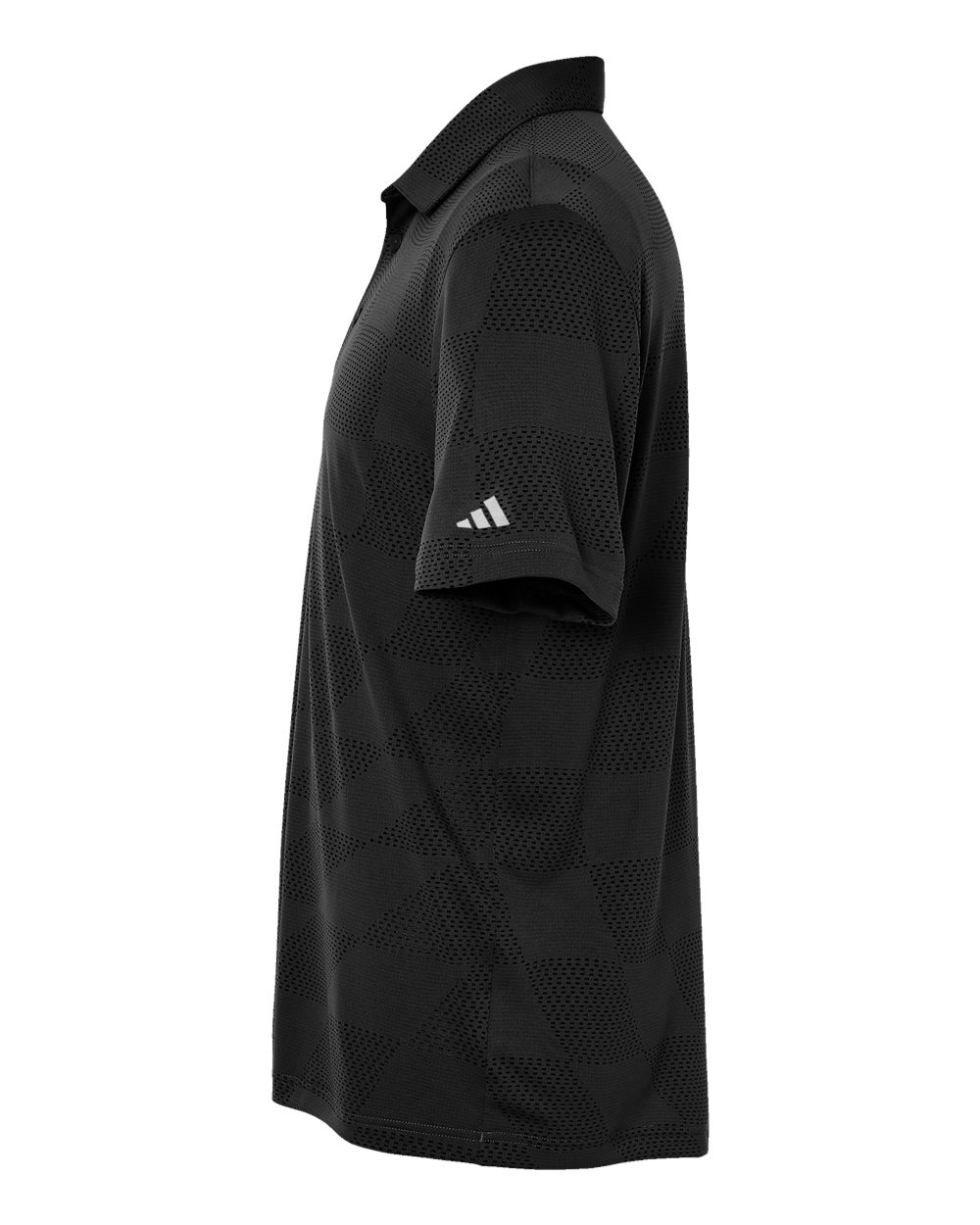 Left View of Black Ultimate365 Textured Polo - A2004
