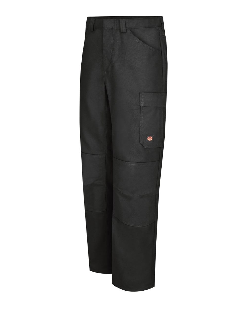 Left View of Black - Unhemmed Shop Pants - PT2A