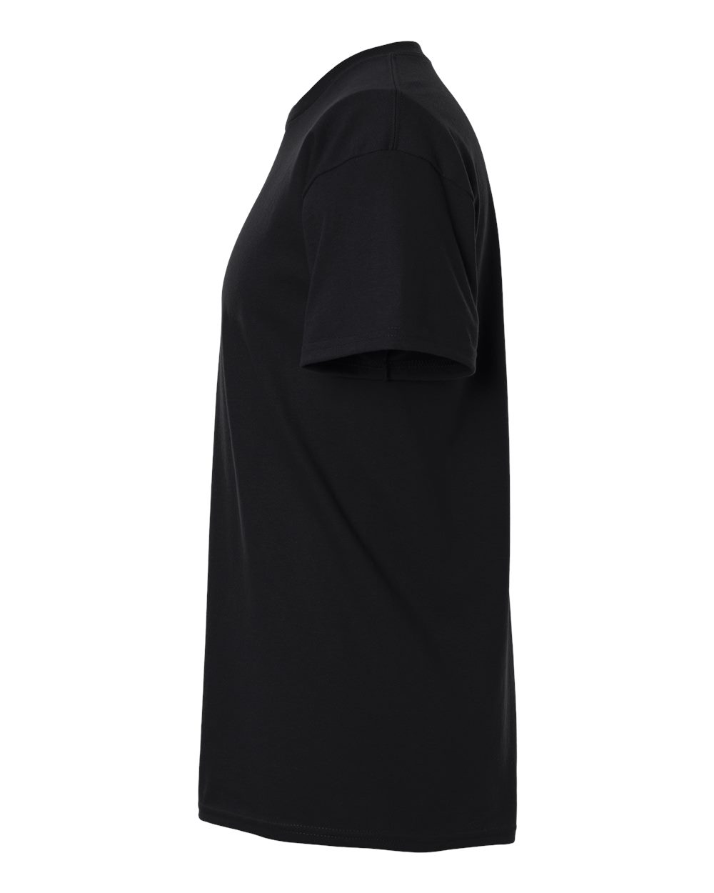 Left View of Black Unisex Heavy Cotton™ Tall T-Shirt - 5000T plain