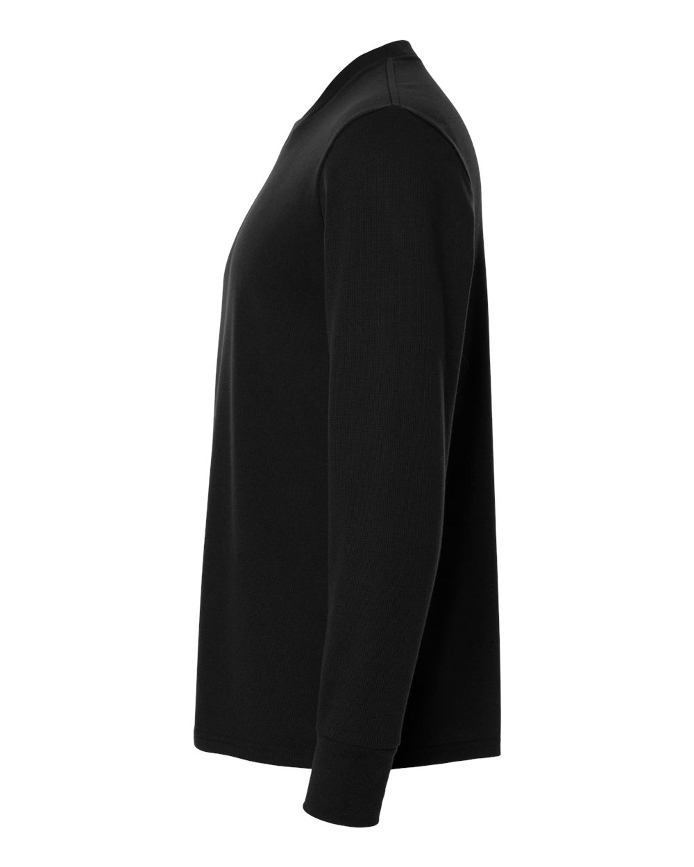 Left View of Black Unisex Ideal Thermal Long Sleeve T-Shirt - 8211