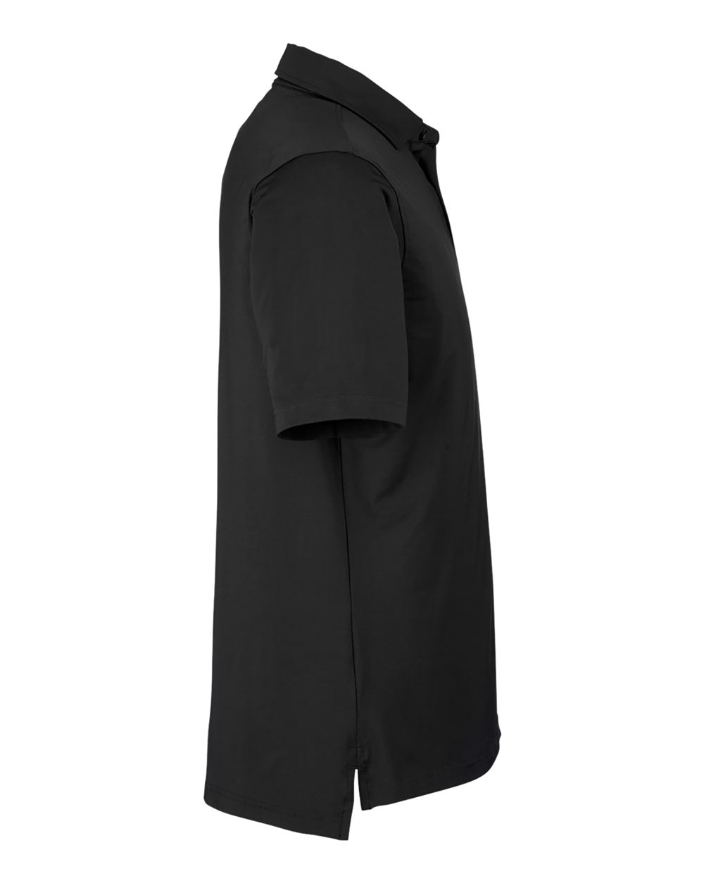 Rear View of Black USA Made Tournament Solid Tech Polo - F31534