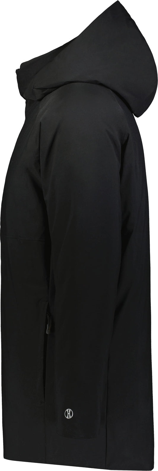 Left View of BLACK WEATHER SECURE PARKA