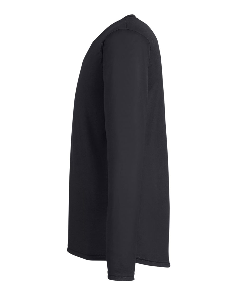 Left View of Black/ White Team Tech™ Long Sleeve T-Shirt - 1376843 plain