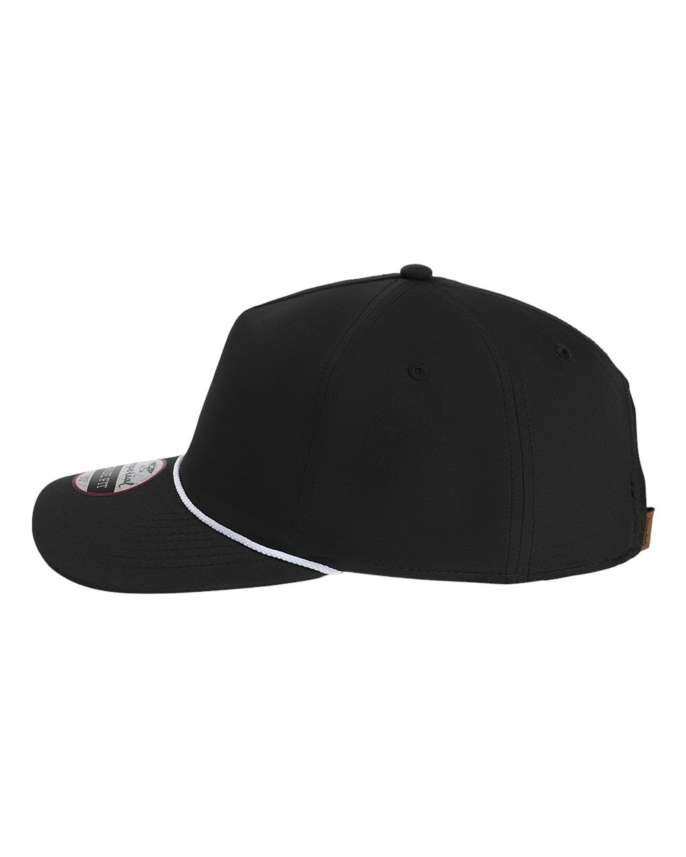 Left View of Black/ White The Harrison Cap - 5054U