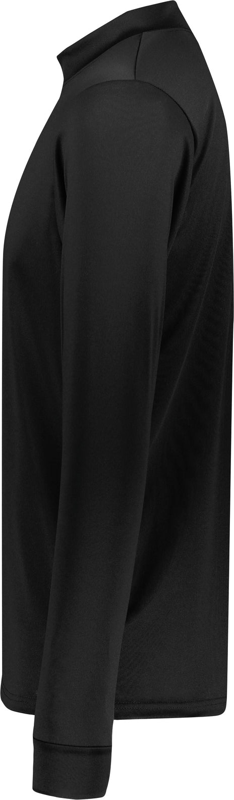 Left View of BLACK WICKING MOCK TURTLENECK