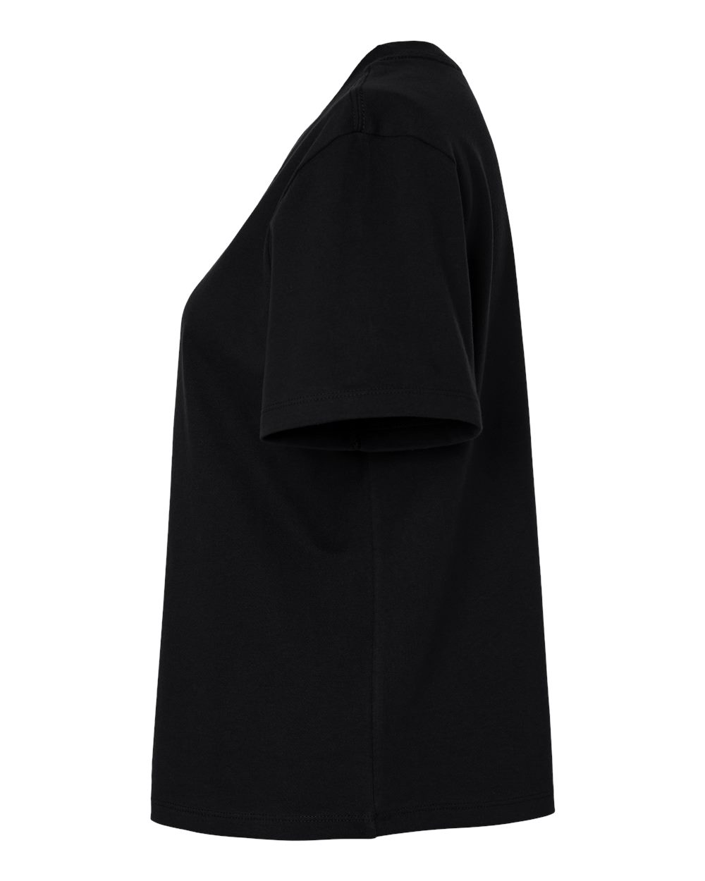 Left View of Black Women&#39;s 6 oz Heavyweight Tee - 6110