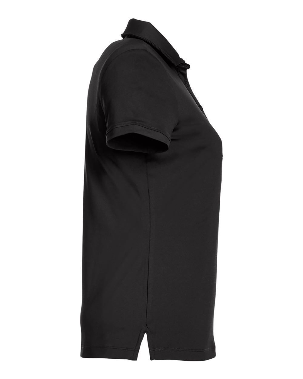 Rear View of Black Women's Claire Tech Polo - M32232