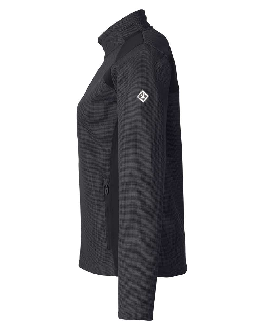 Rear View of Black Women's Constant Canyon Full-Zip Sweatshirt - S17937