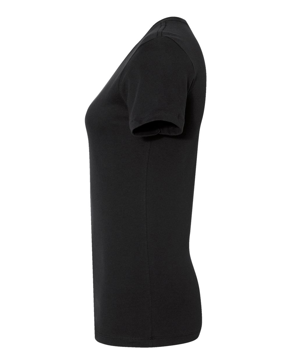 Left View of Black Women’s Cotton T-Shirt - 3900