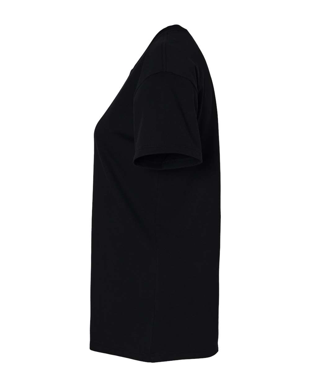 Left View of Black Women&#39;s CVC Relaxed T-Shirt - 6600