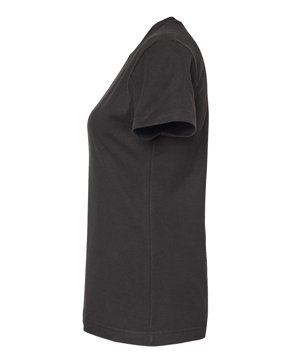 Left View of Black Women&#39;s Fine Jersey Classic Fit T-Shirt - 216