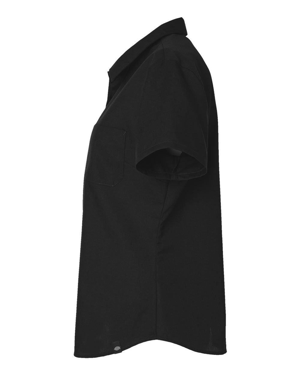 Left View of Black Women's Industrial Short Sleeve Work Shirt - 5350