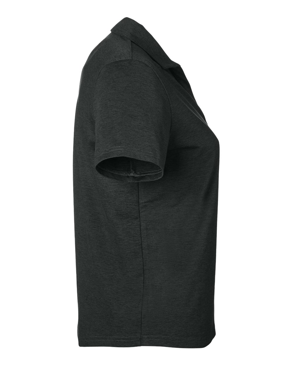 Rear View of Black Women's Marbled Fairway Polo - PDP7058