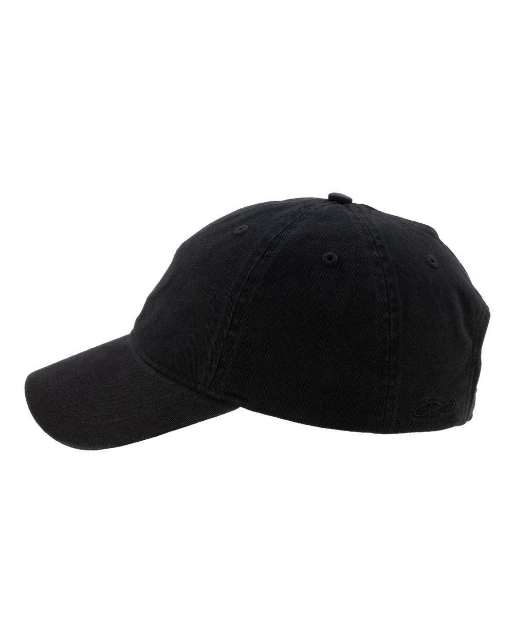 Left View of Black Women's Peach Twill Cap - KATE plain