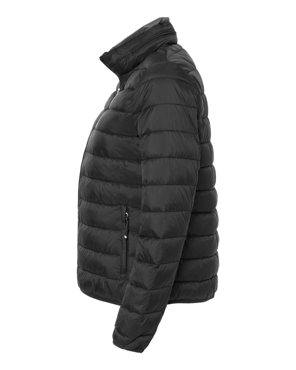 Left View of Black Women&#39;s PillowPac Puffer Jacket - 211137