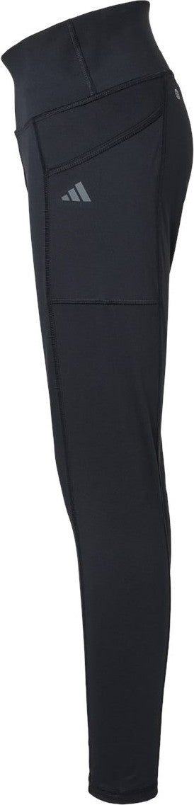 Left View of Black Women's Pocket Leggings - A1000