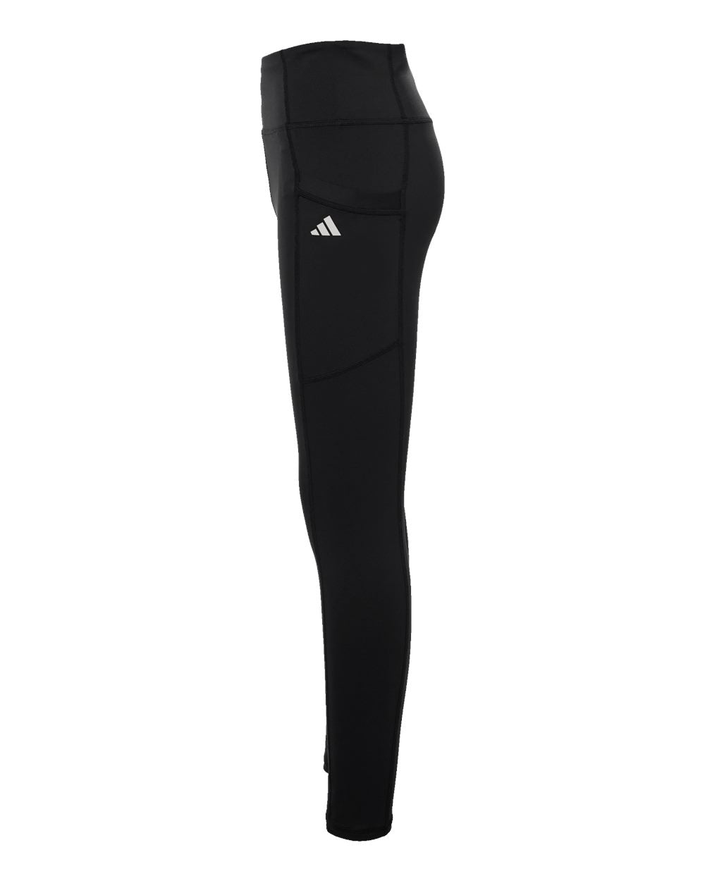 Left View of Black Women's Pocket Leggings - A1010