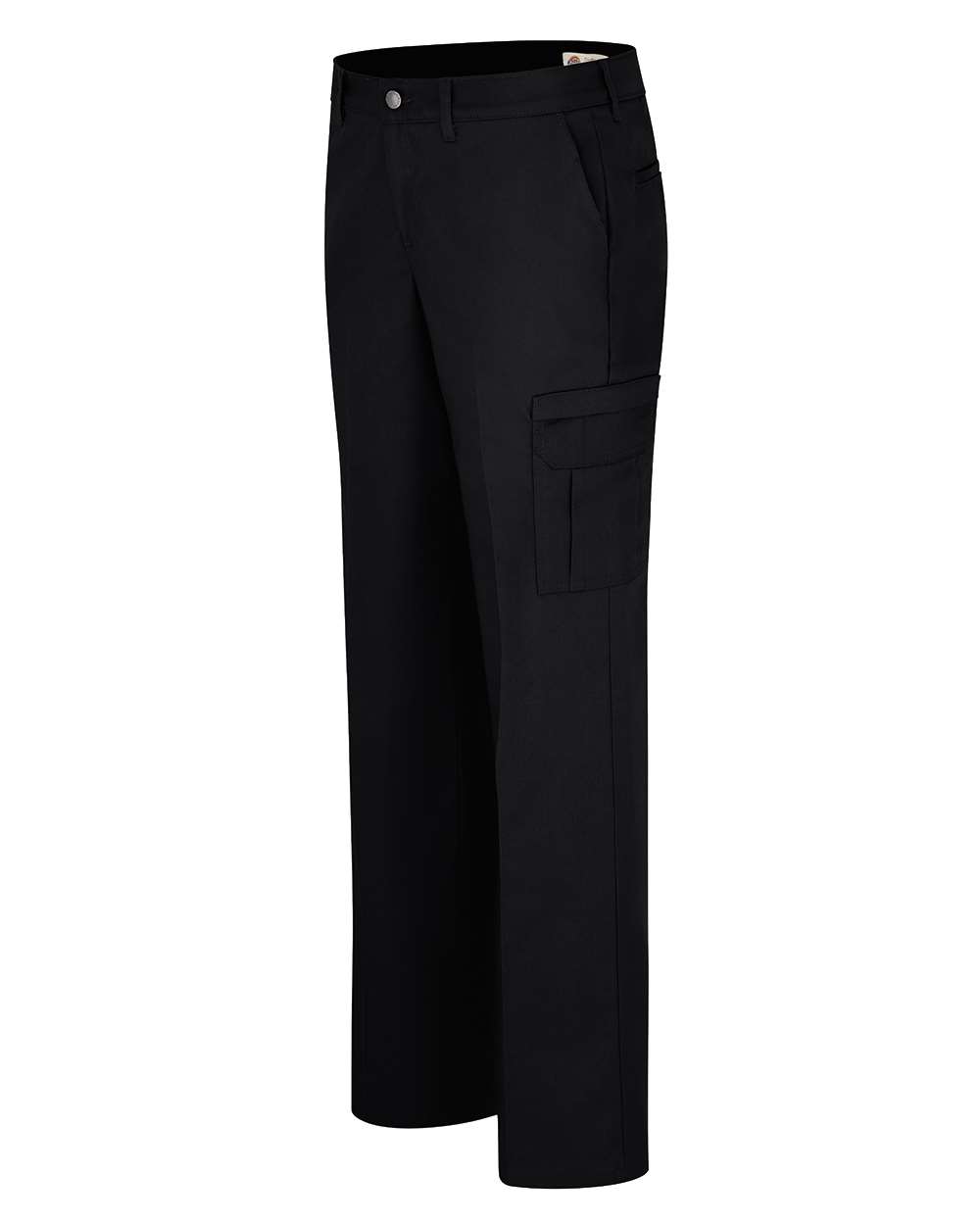 Left View of Black Women&#39;s Premium Cargo Pants - FW72