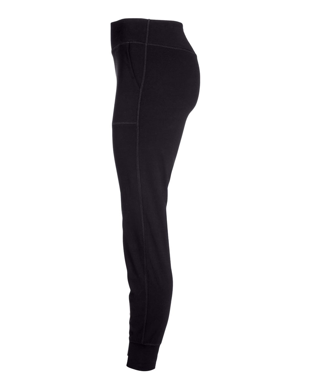 Rear View of Black Women's Pure Joggers - PDPZ031
