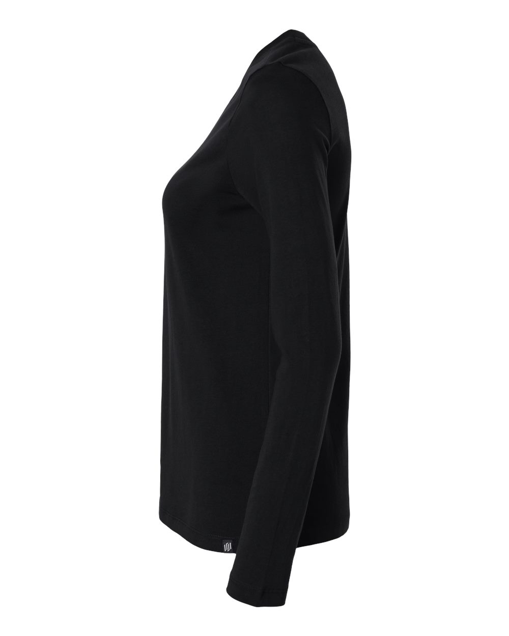 Left View of Black Women&#39;s RegenX Cotton Underscrub Long Sleeve T-Shirt - W30002U