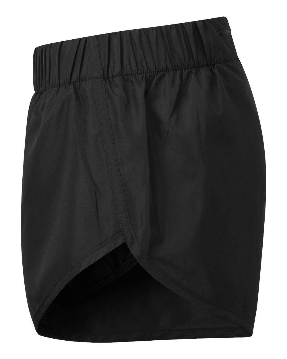 Left View of Black Women's Running Shorts - TD049