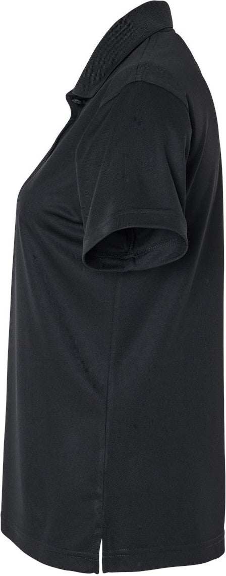 Left View of Black Women's Saratoga Performance Mini Mesh Polo - 104