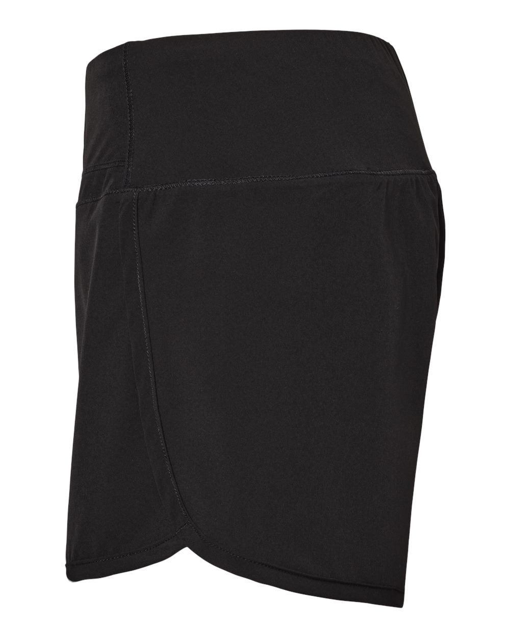 Left View of Black Women&#39;s Stretch Woven Lined Shorts - BW6103