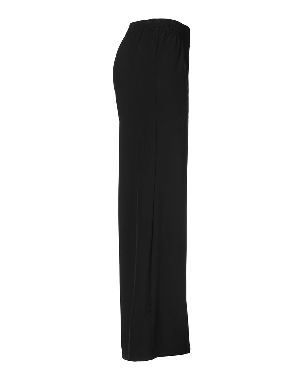 Rear View of Black Women's Sydney Wide Leg Pant - PDP7057