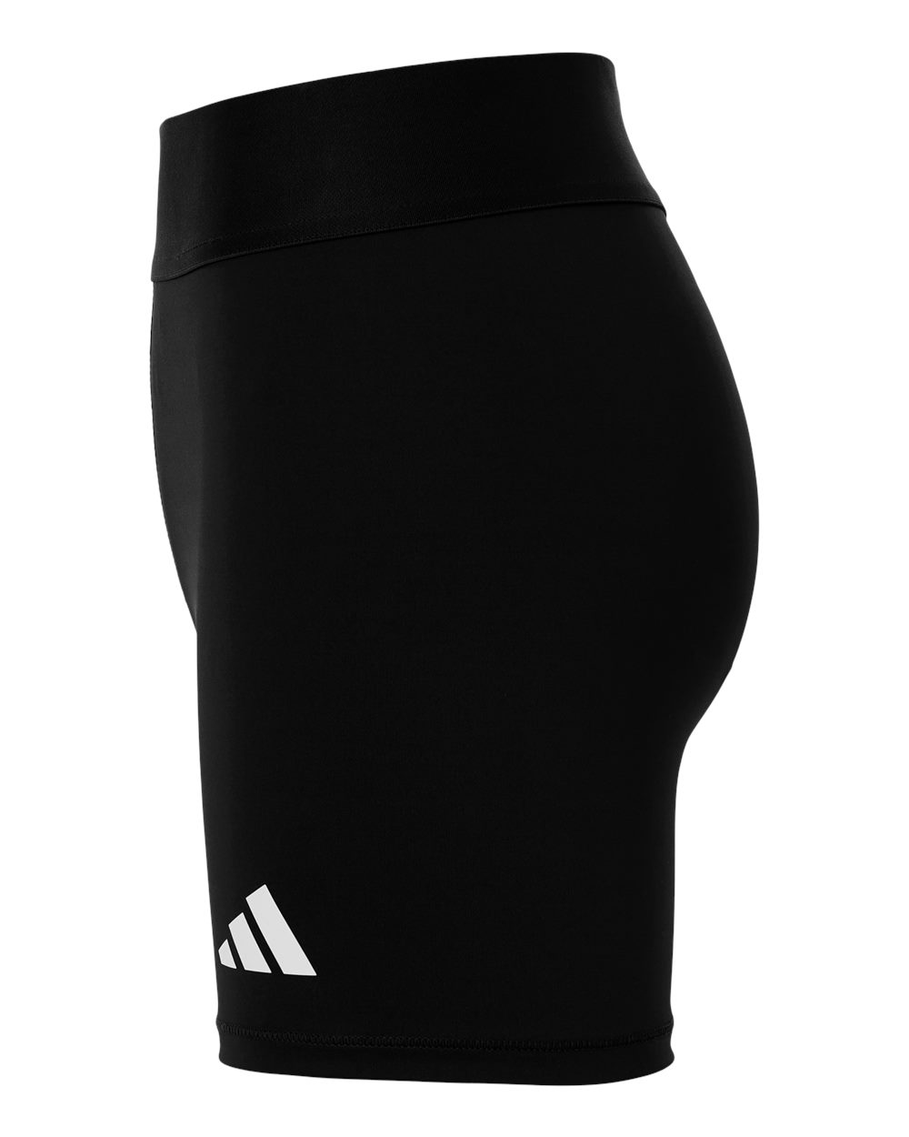 Left View of Black Women's Techfit Compression Shorts - AT310 plain