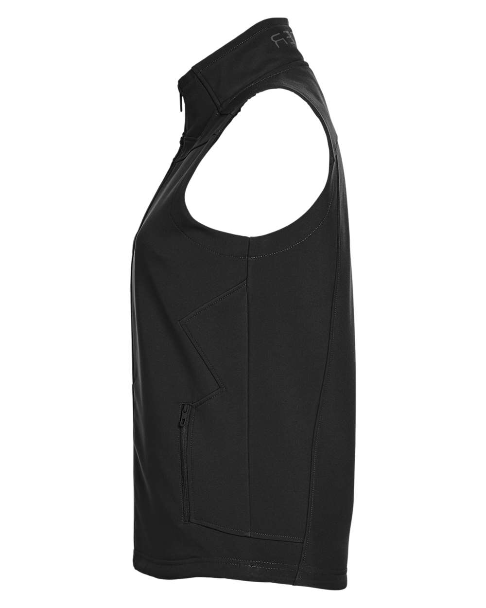 Rear View of Black Women's Touring Vest - S17907