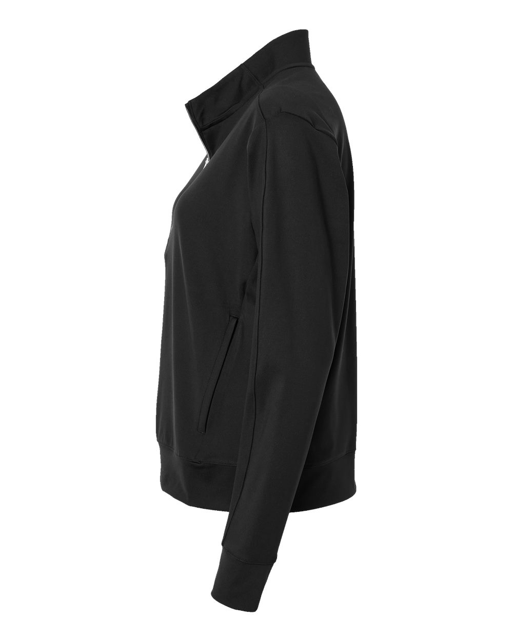 Left View of Black Women&#39;s Ultimate365 Quarter-Zip Pullover - A1002