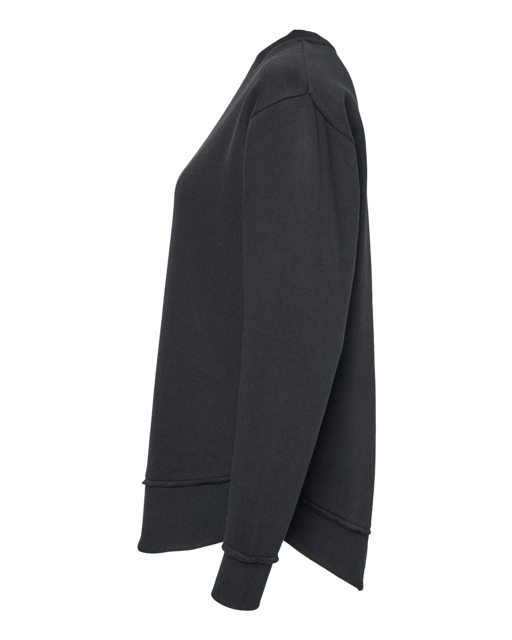 Left View of Black Women&#39;s Weekend Fleece Crewneck Sweatshirt - 3525