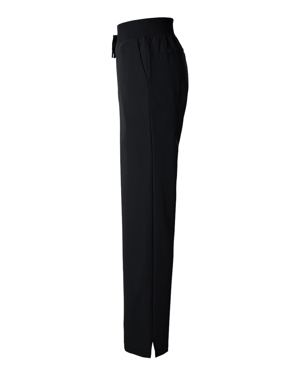 Left View of Black Women&#39;s Xenos Essential Knit-Waist Scrub Pants - W20001