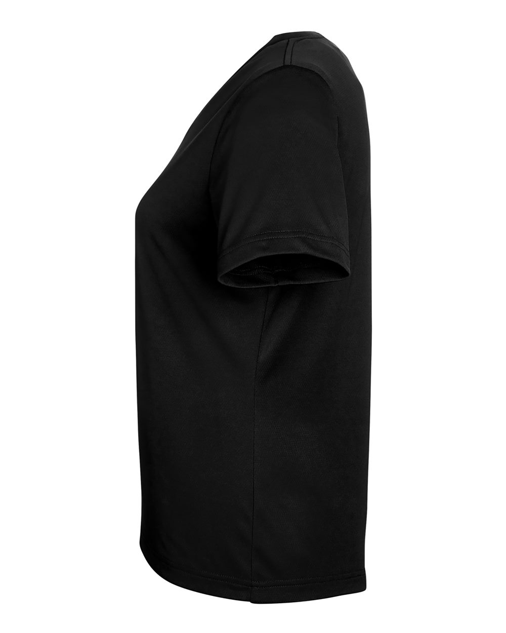 Rear View of Black Women's Zone Performance Mesh T-Shirt - TT15W