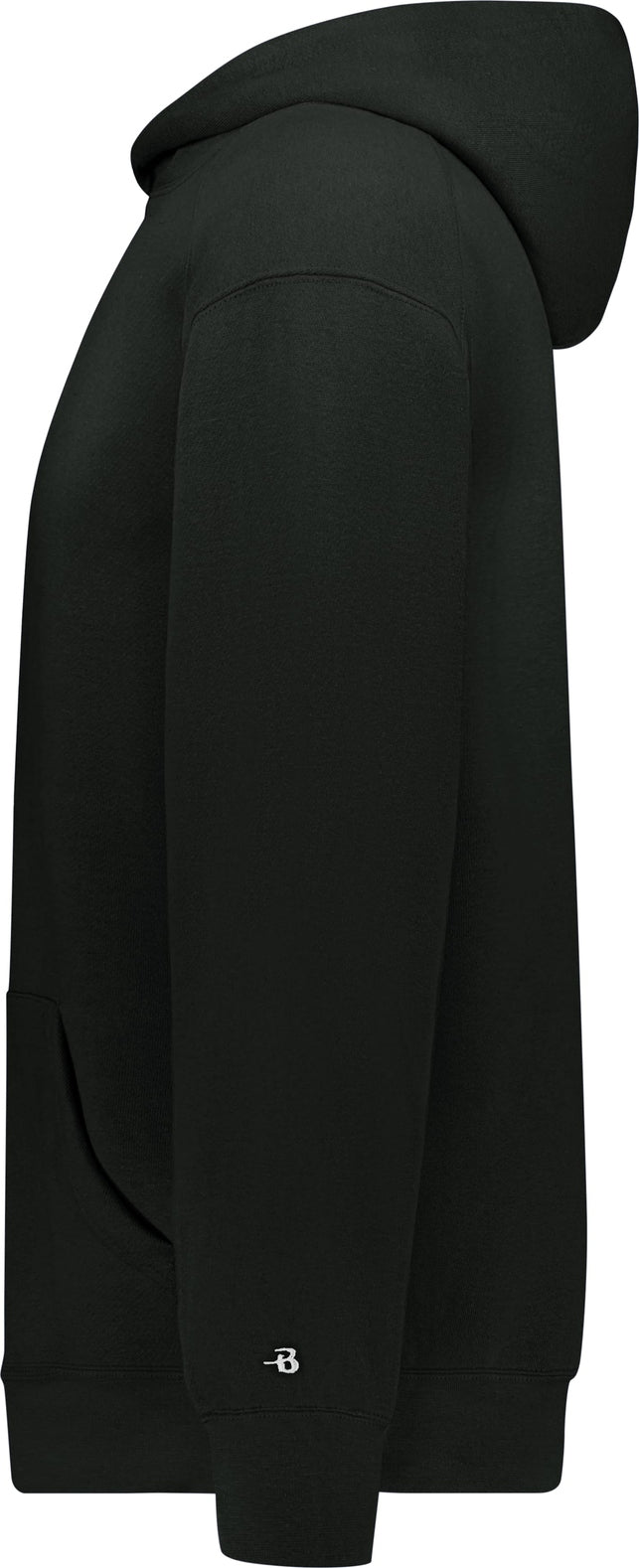 Left View of BLACK YOUTH ATHLTIC FLEECE HOODIE