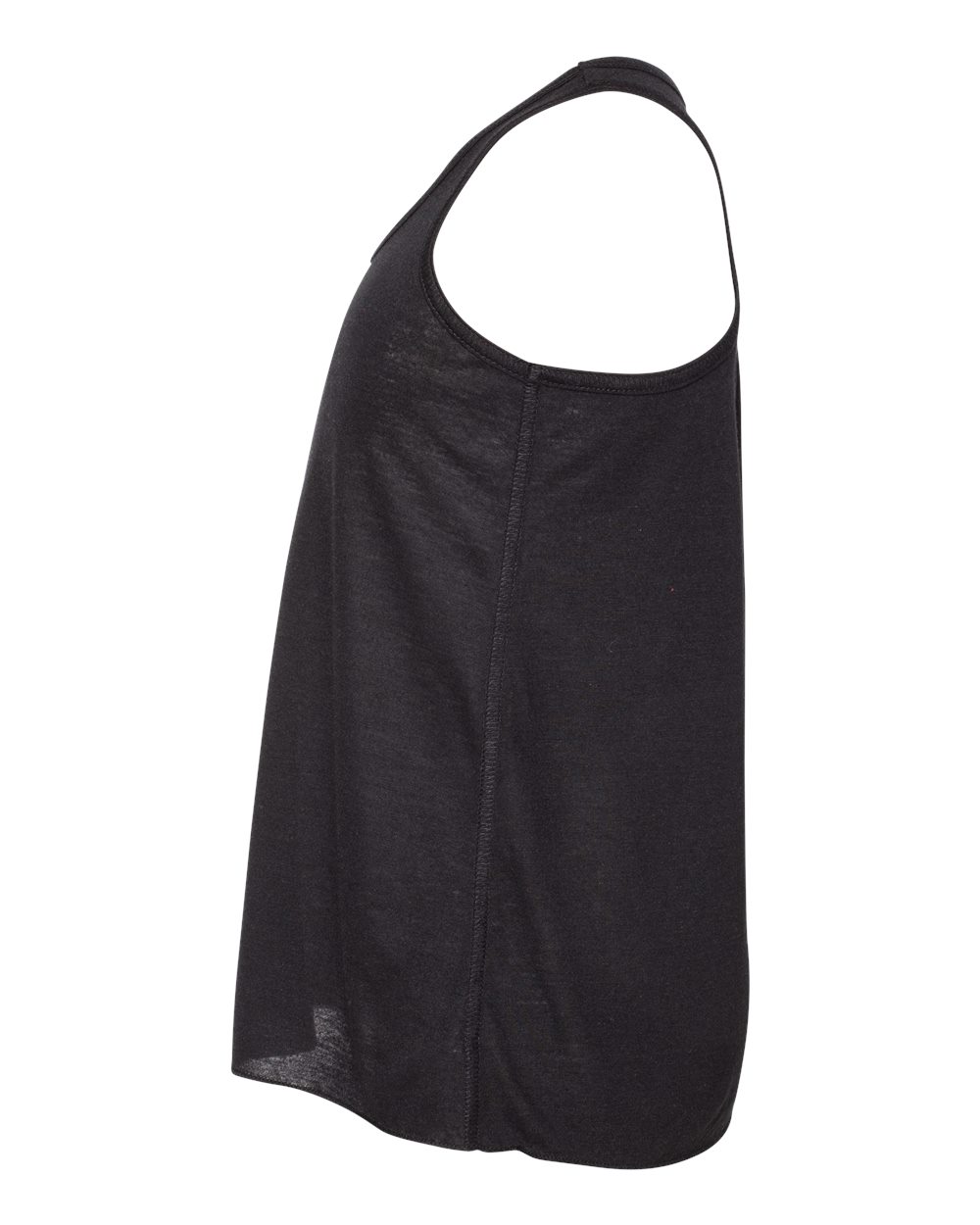 Left View of Black Youth Flowy Racerback Tank - 8800Y